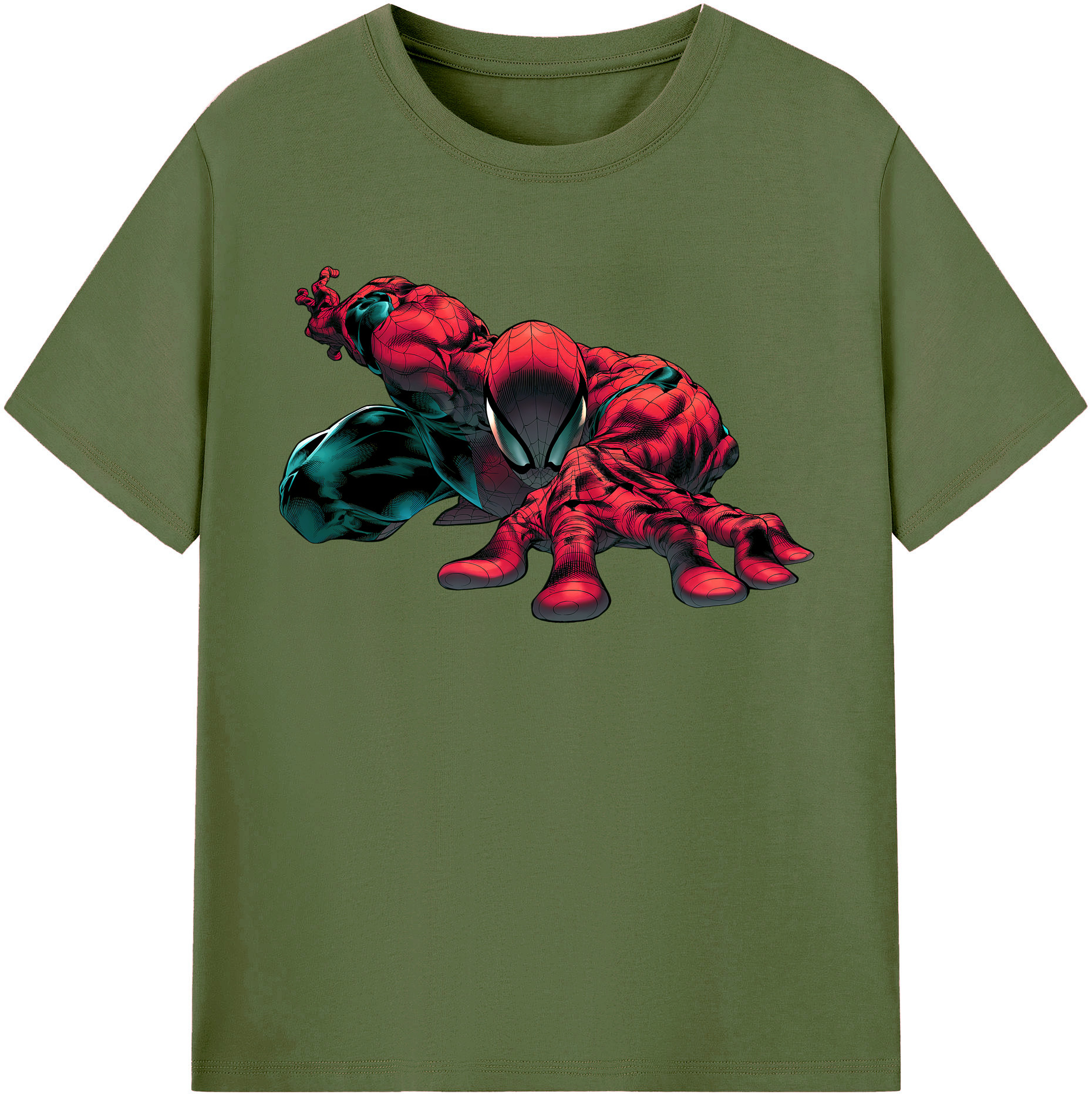 （画像用） Spider Man スパイダーマン 綿100％半袖Tシャツ（フロントプリント）